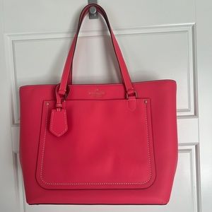 Pink Spade Leather Bag